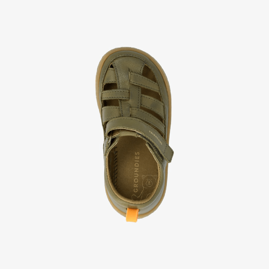 GROUNDIES Noto Sandals Kids Khaki/Orange