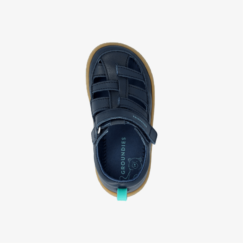 GROUNDIES Noto Sandals Kids Navy/Pool Blue