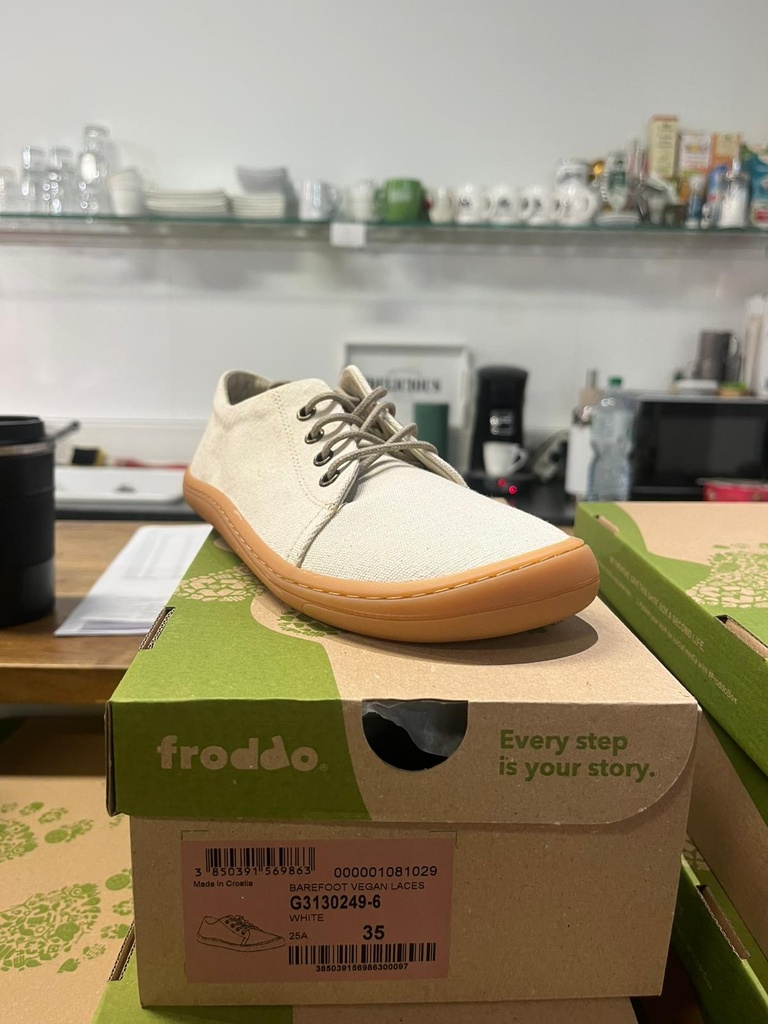 Froddo Ladies Vegan Laces Canvas Weiß