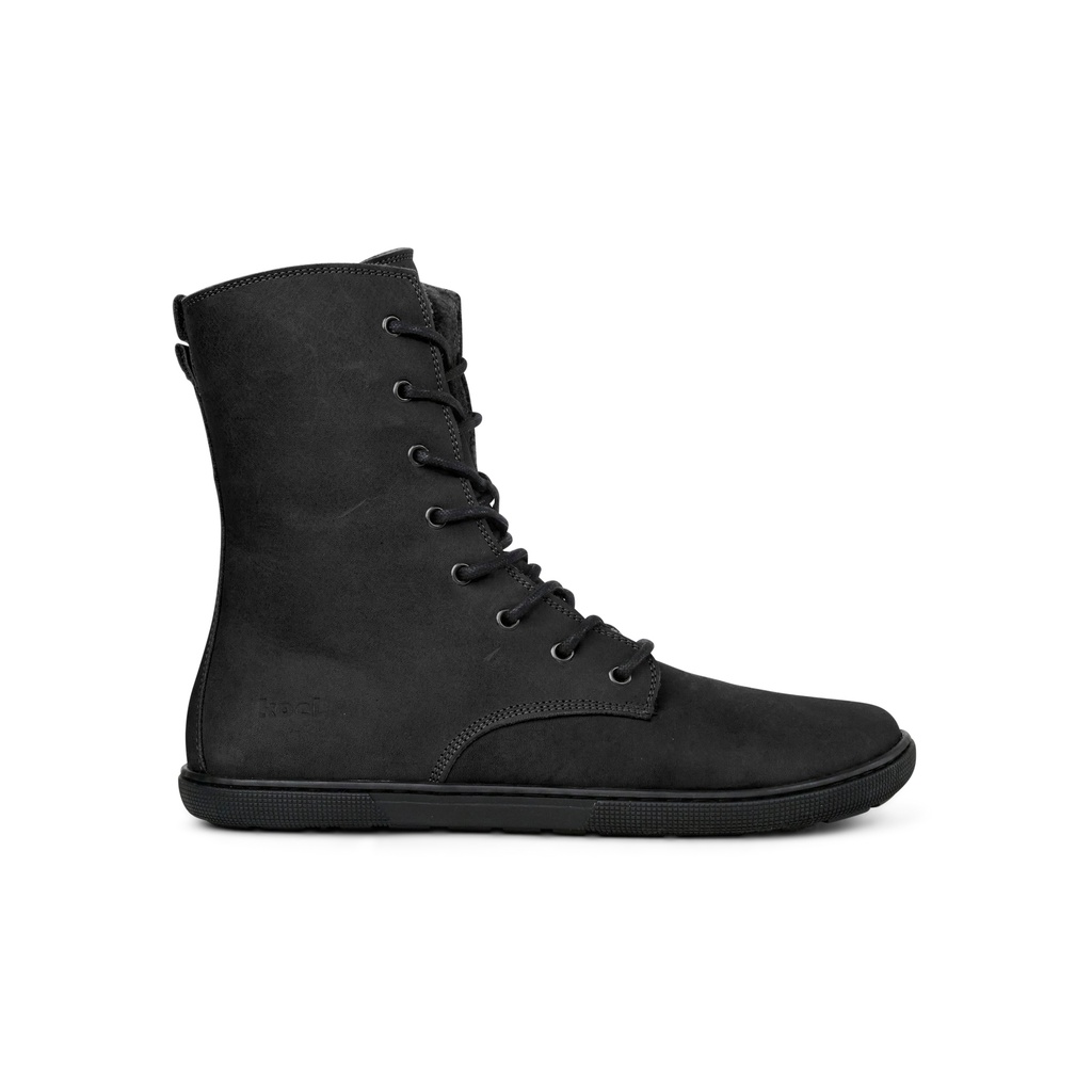 Koel Faro Women Leather Lambswool Black