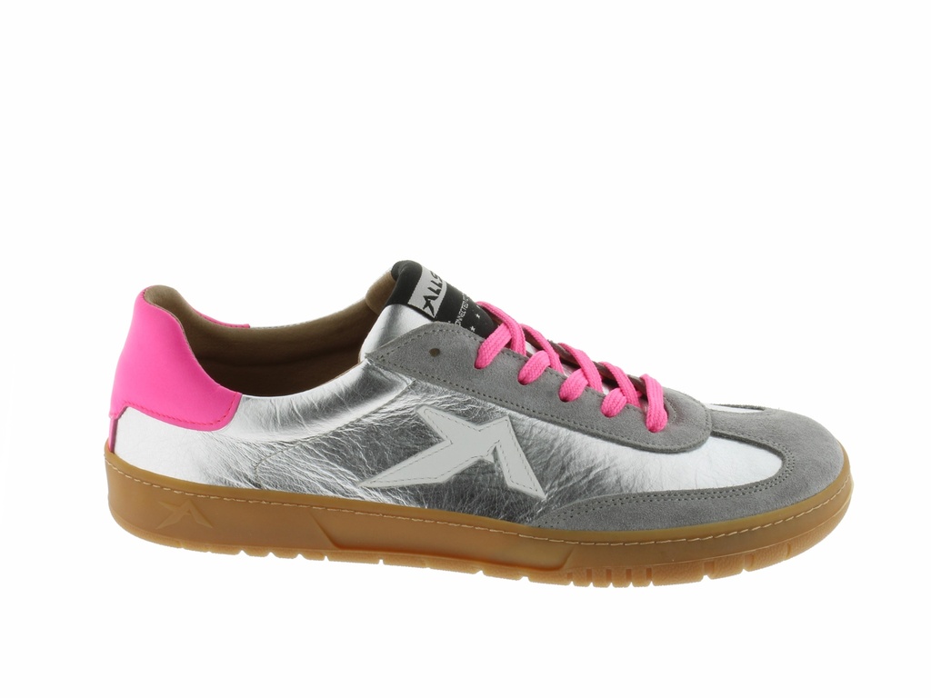 Allshe Sneaker Leder Ladies Silber Pink