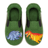 nanga Hausschuh Kids Dinos 2.0 Dunkelgrün