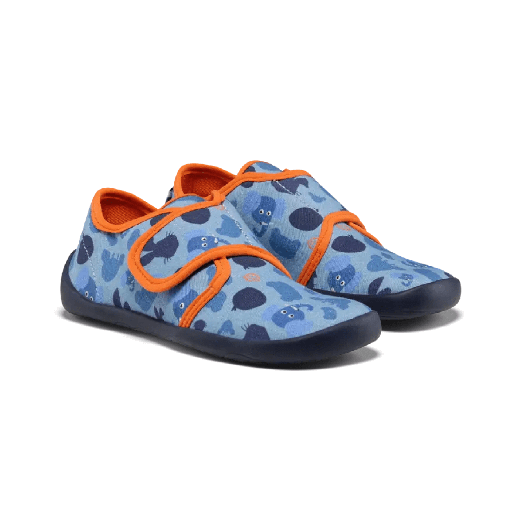 Affenzahn Hausschuh Cotton Movy Elefant Blau
